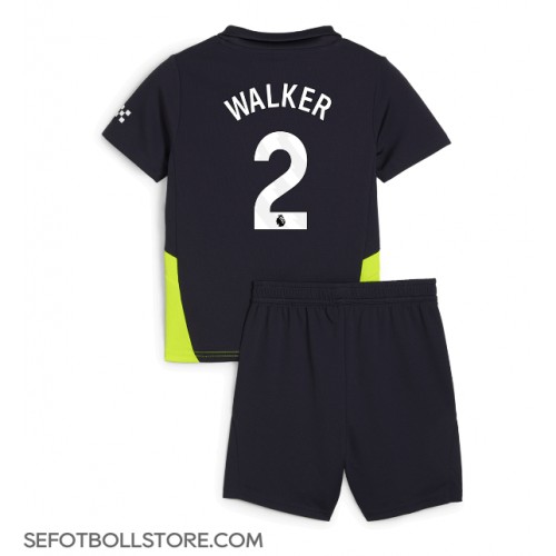 Manchester City Kyle Walker #2 Replika babykläder Bortaställ Barn 2024-25 Kortärmad (+ korta byxor)